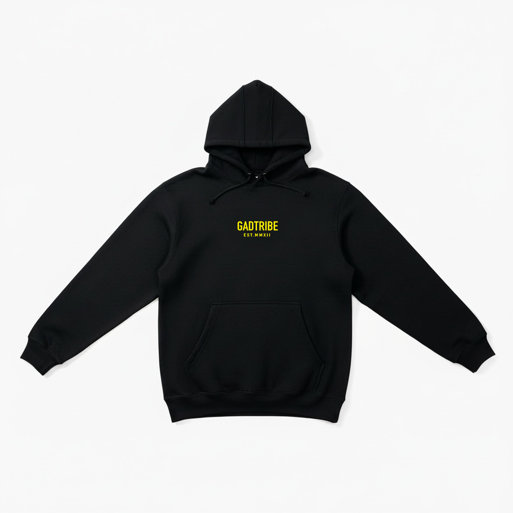 No pretending hoody (black/yellow)
