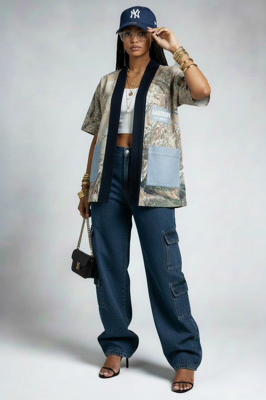 GDB nature tapestry shirt