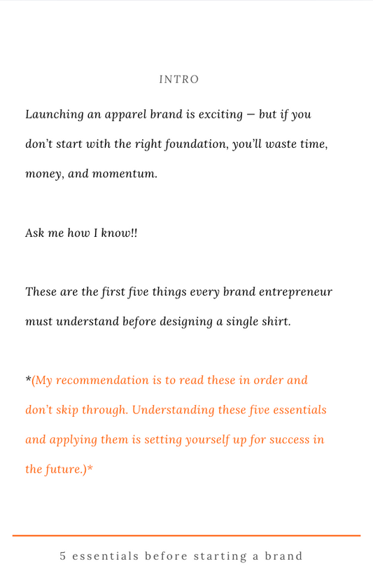 5 essentials before starting a brand E book