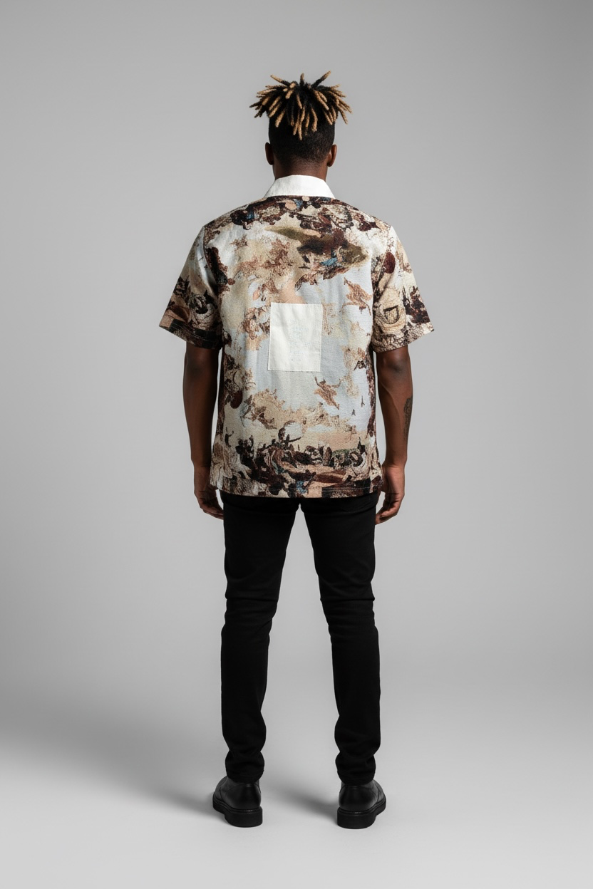 GDB graphic tapestry shirt
