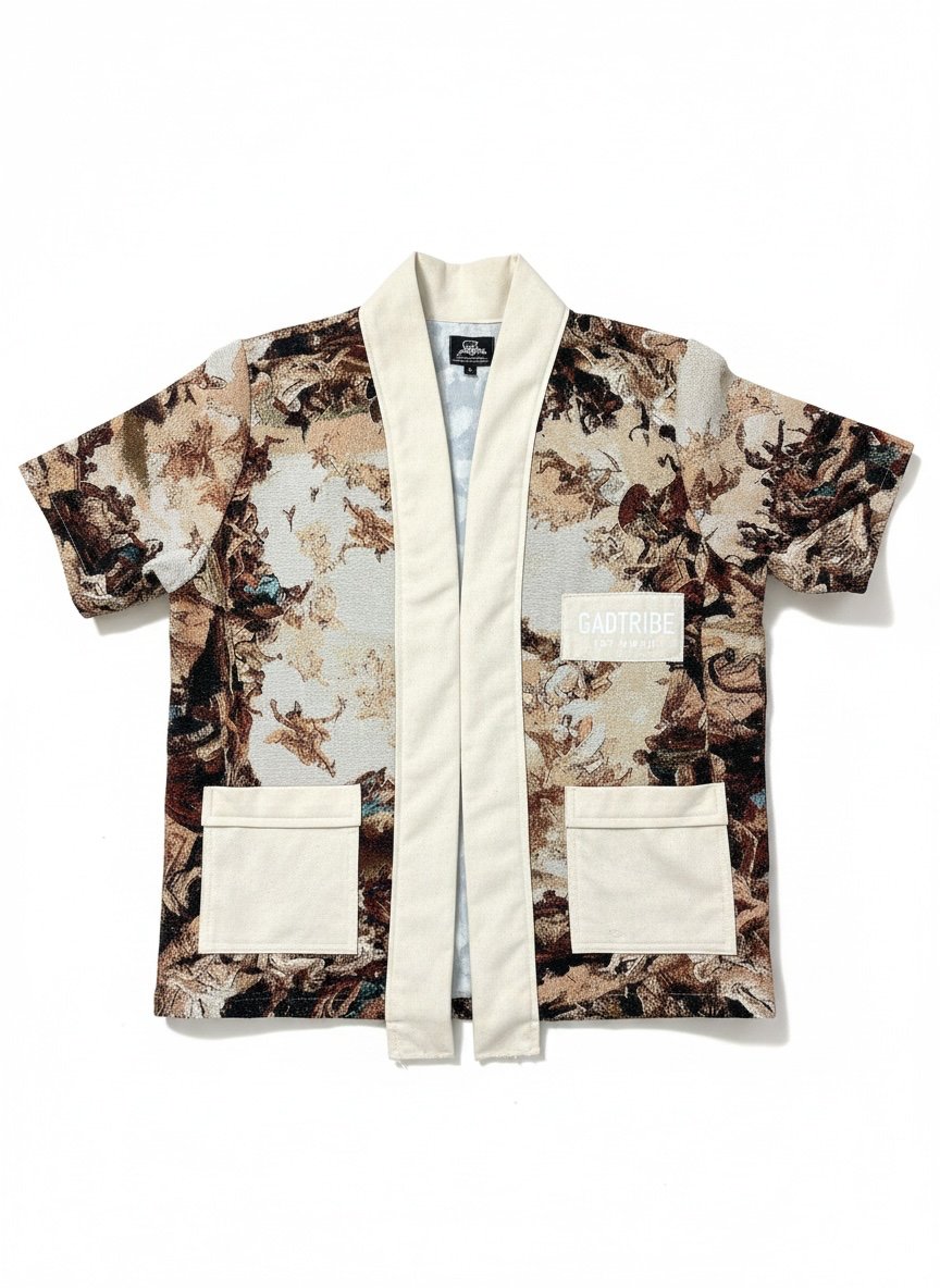 GDB graphic tapestry shirt