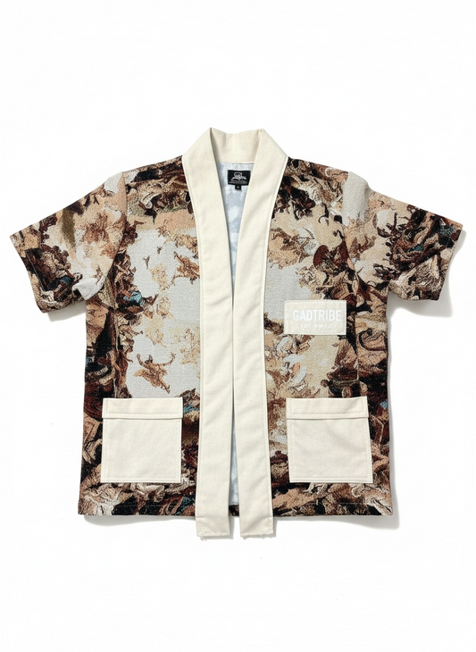 GDB graphic tapestry shirt
