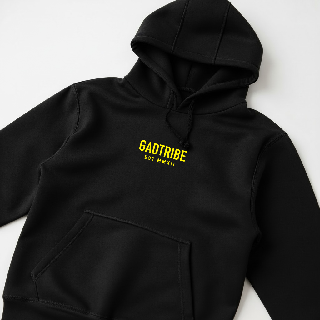 No pretending hoody (black/yellow)