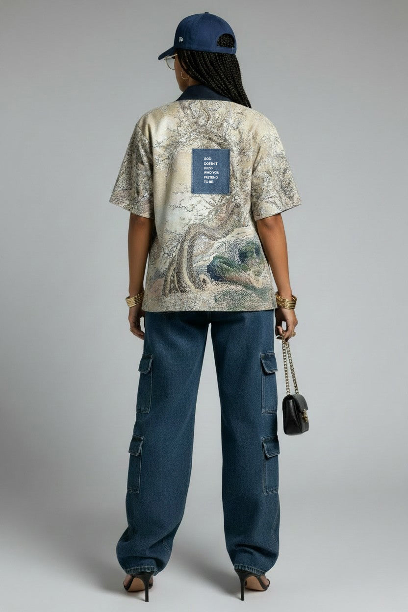 GDB nature tapestry shirt