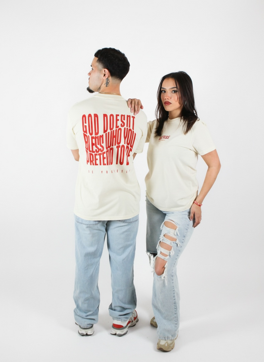 No pretending Tee (Ivory)