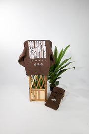 No pretending hoody (brown/white)