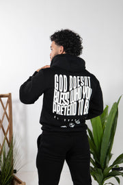 No pretending hoody (black/white)