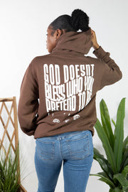 No pretending hoody (brown/white)