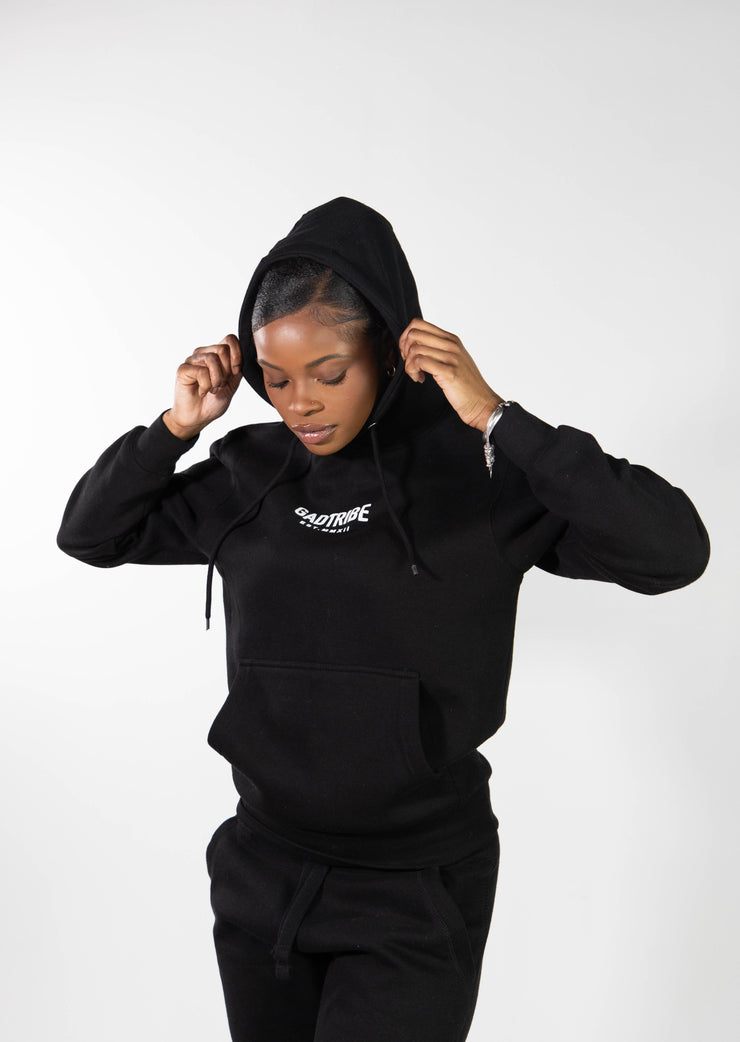 No pretending hoody (black/white)