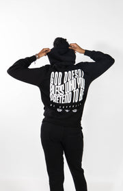 No pretending hoody (black/white)