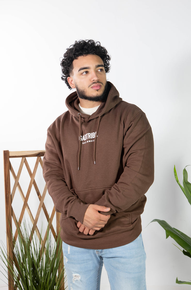 No pretending hoody (brown/white)