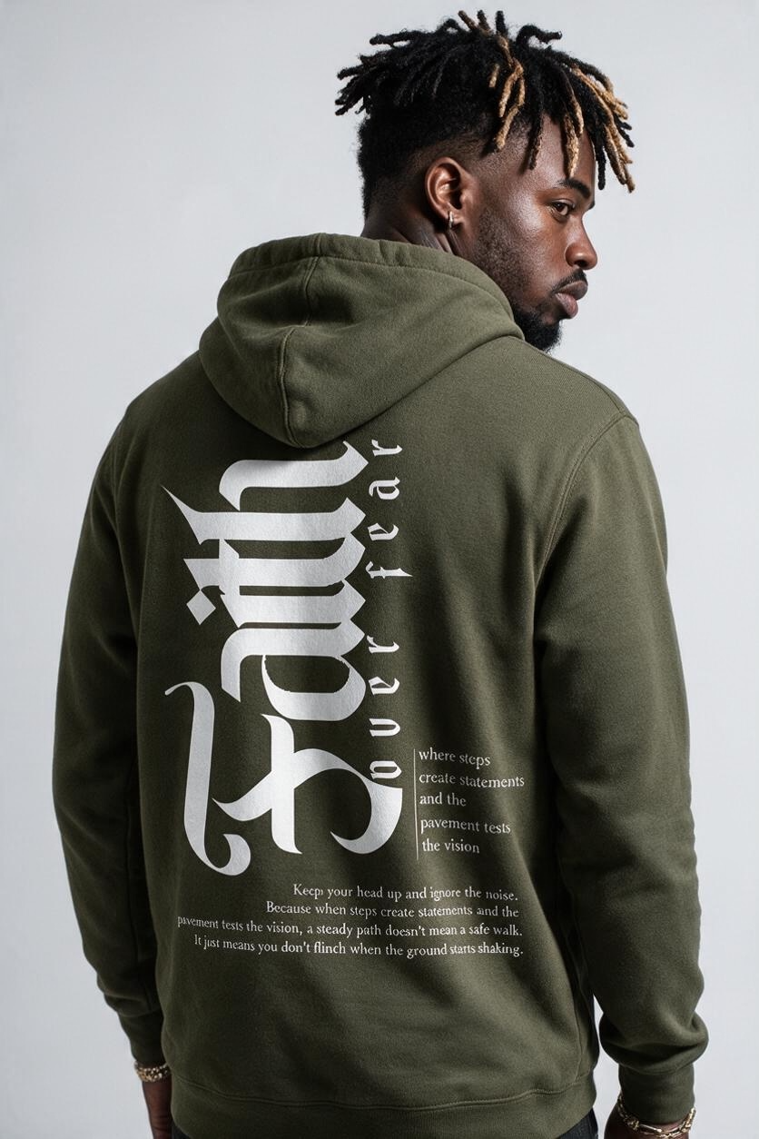 Steps create statements Hoody (Olive)