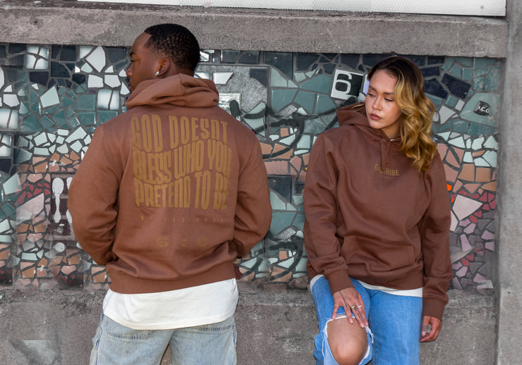 No pretending hoody (brown)