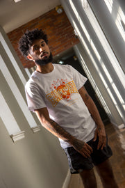 Classic logo Tee -White (Summer oranges)