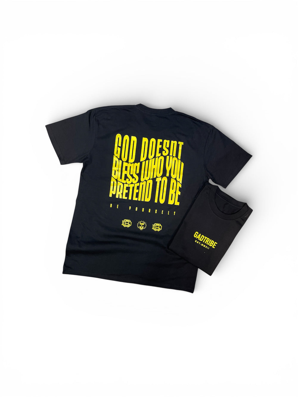 No Pretending Tee (black & yellow)