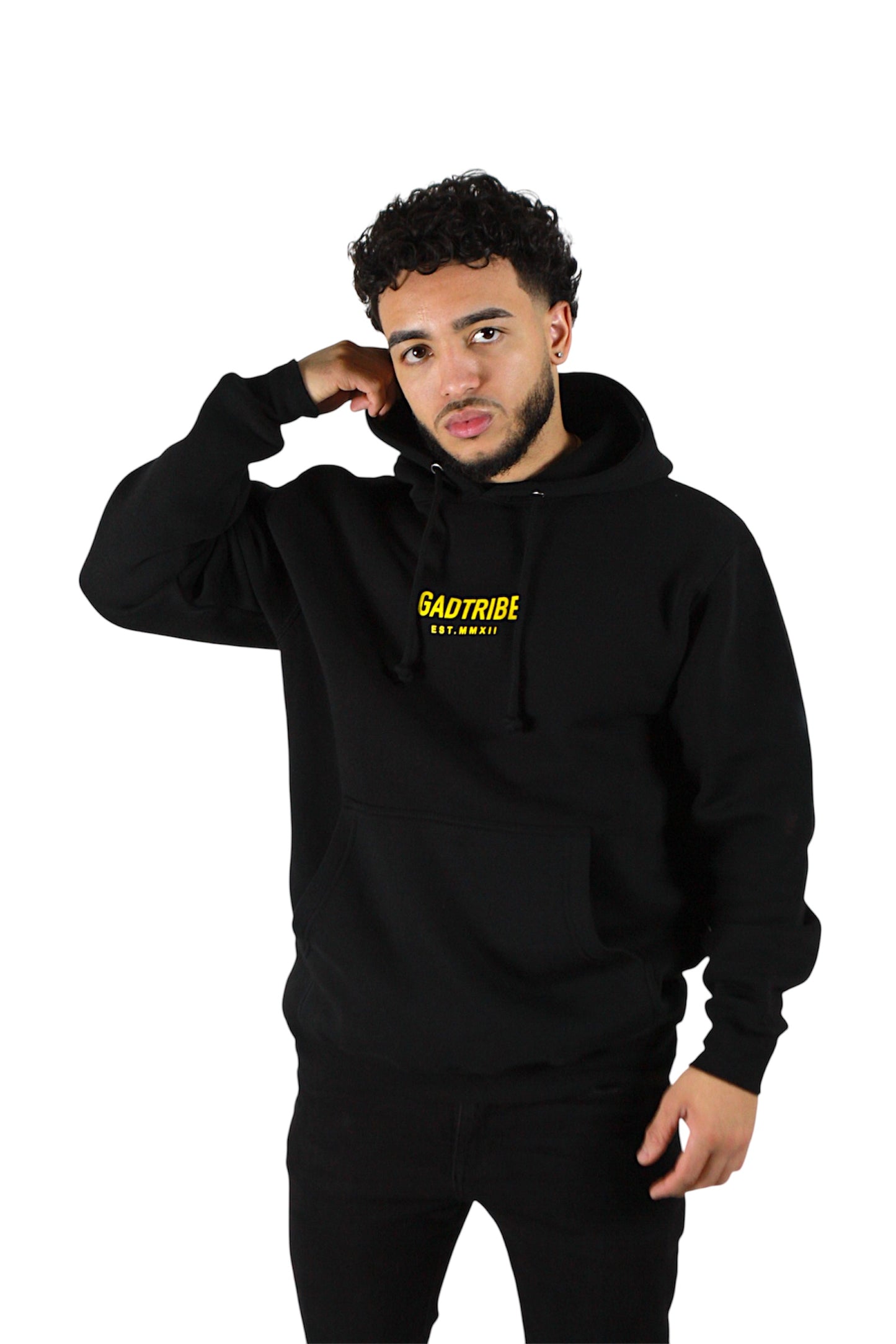 No pretending hoody (black/yellow)