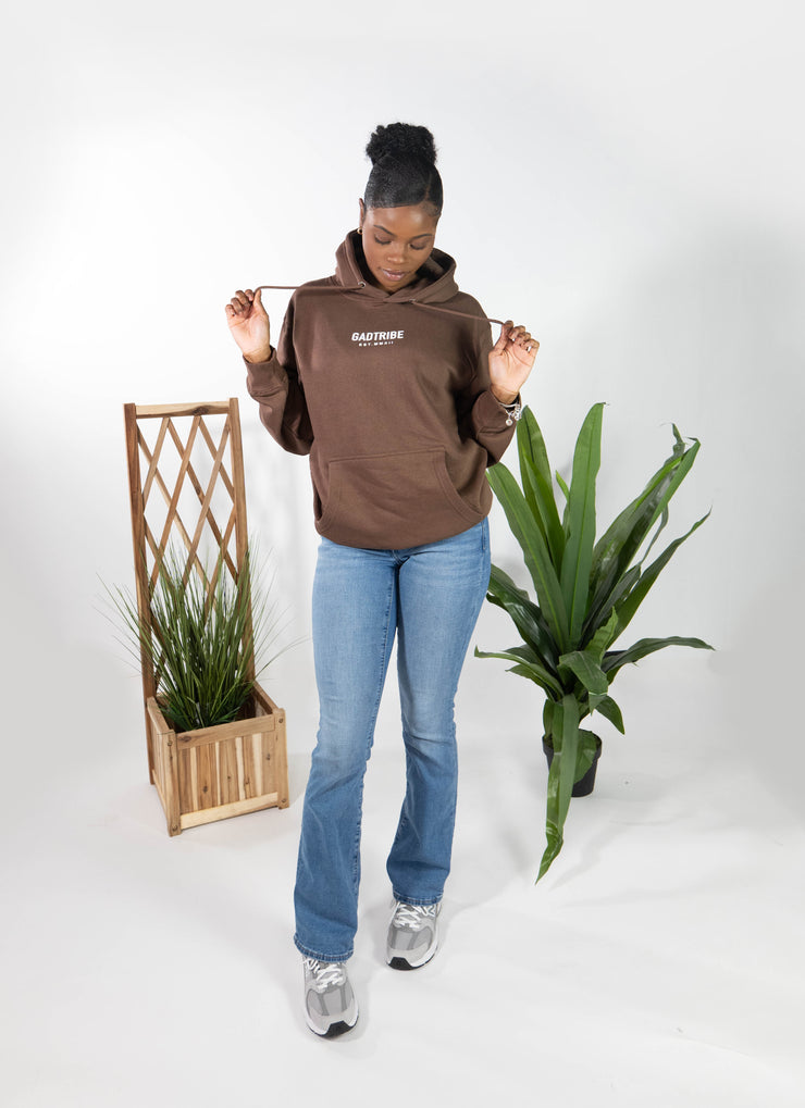 No pretending hoody (brown/white)