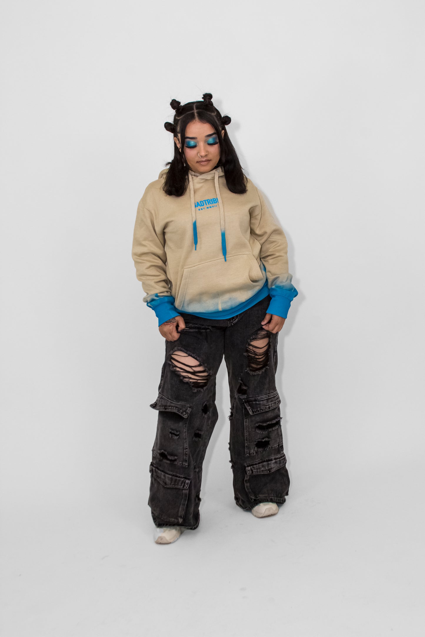 (Puff) No pretending hoody blue