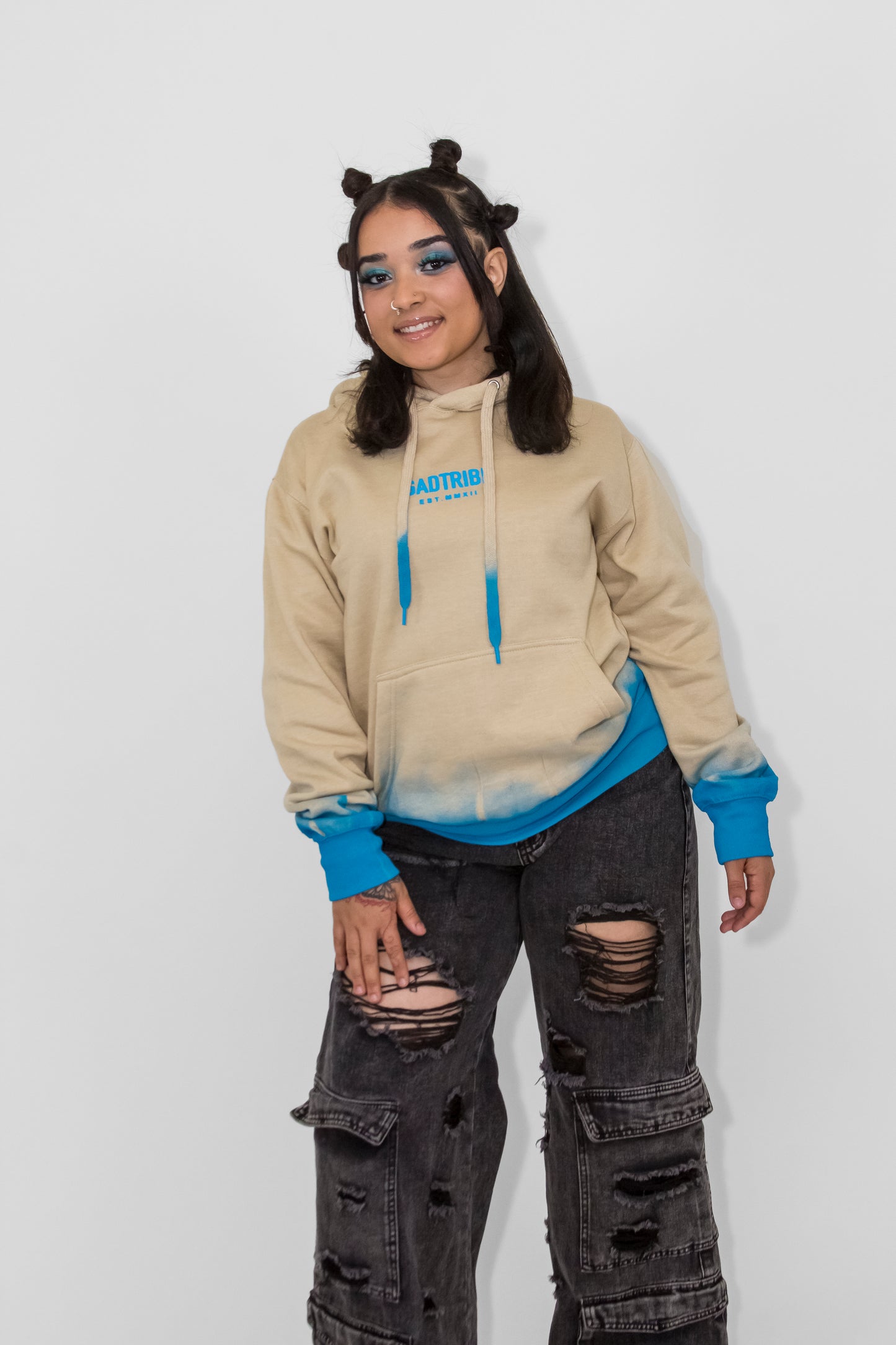 (Puff) No pretending hoody blue