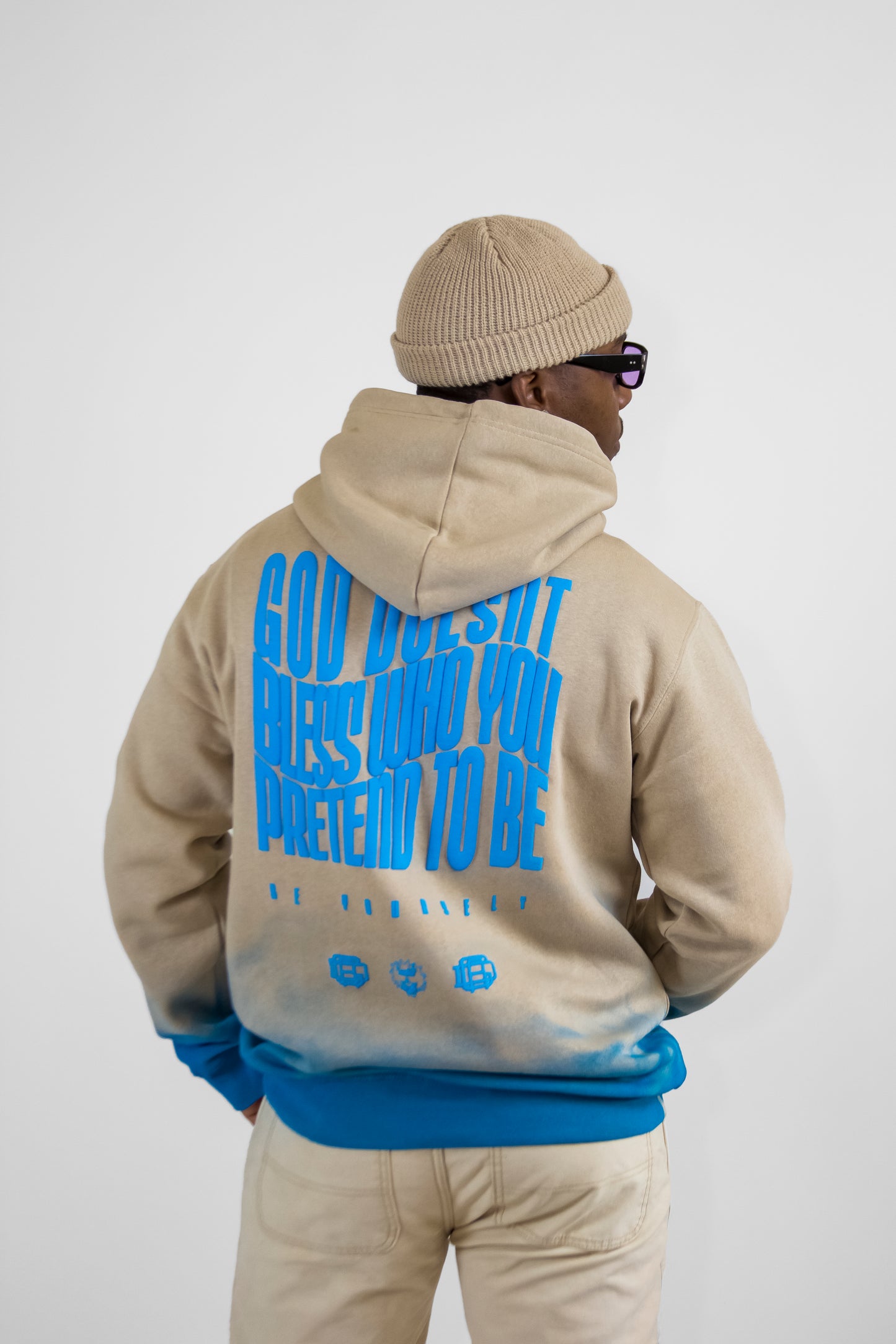 (Puff) No pretending hoody blue