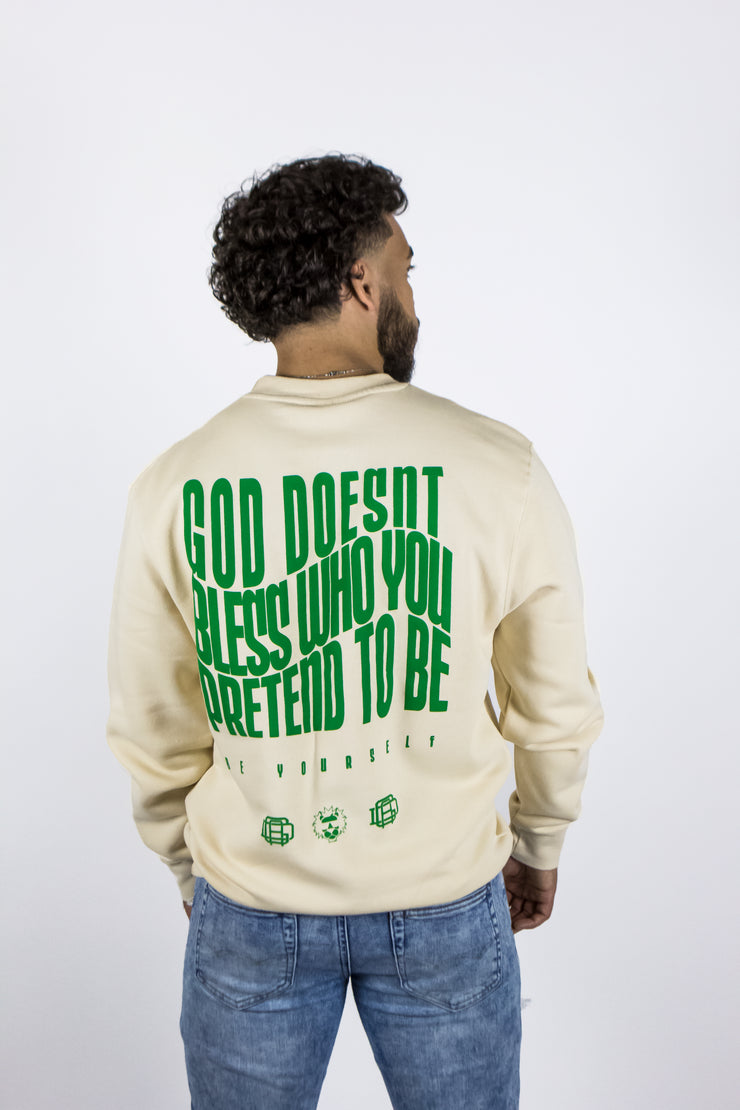 No pretending crew sweater (green)