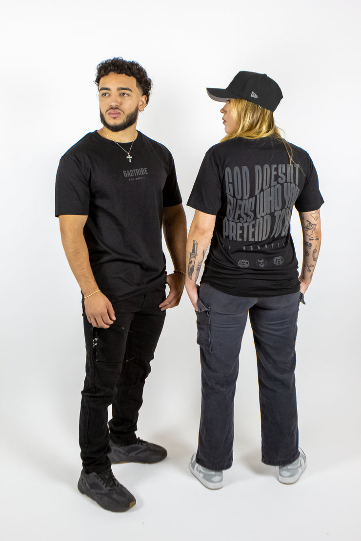 No Pretending Tee (Black puff)