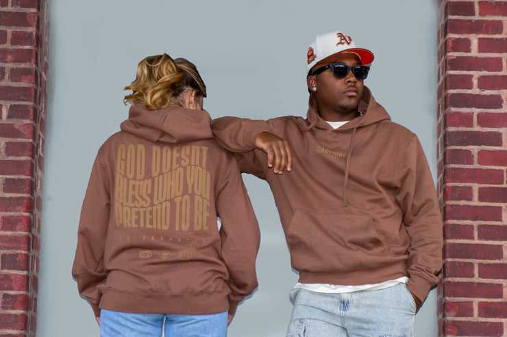 No pretending hoody (brown)