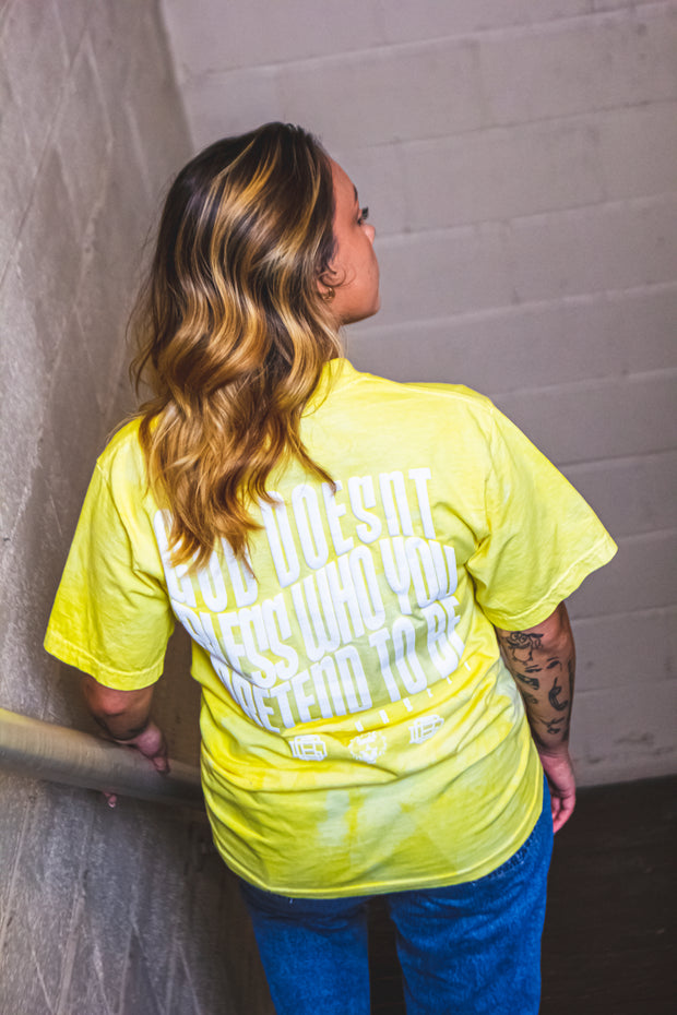 No Pretending Tee (Dye yellow)