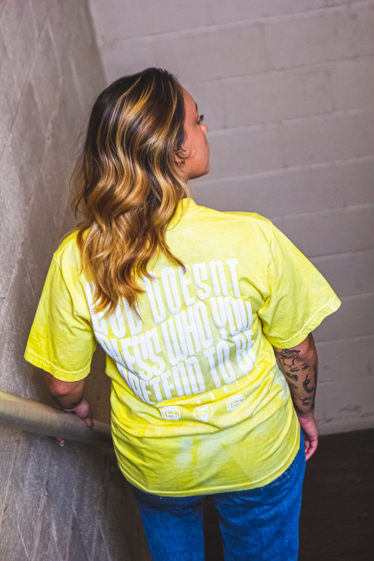 No Pretending Tee (Dye yellow)