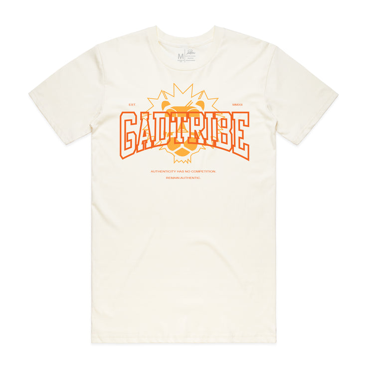 Classic logo Tee- Natural (Summer oranges)