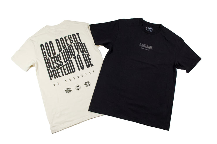 No Pretending Tee (Black puff)