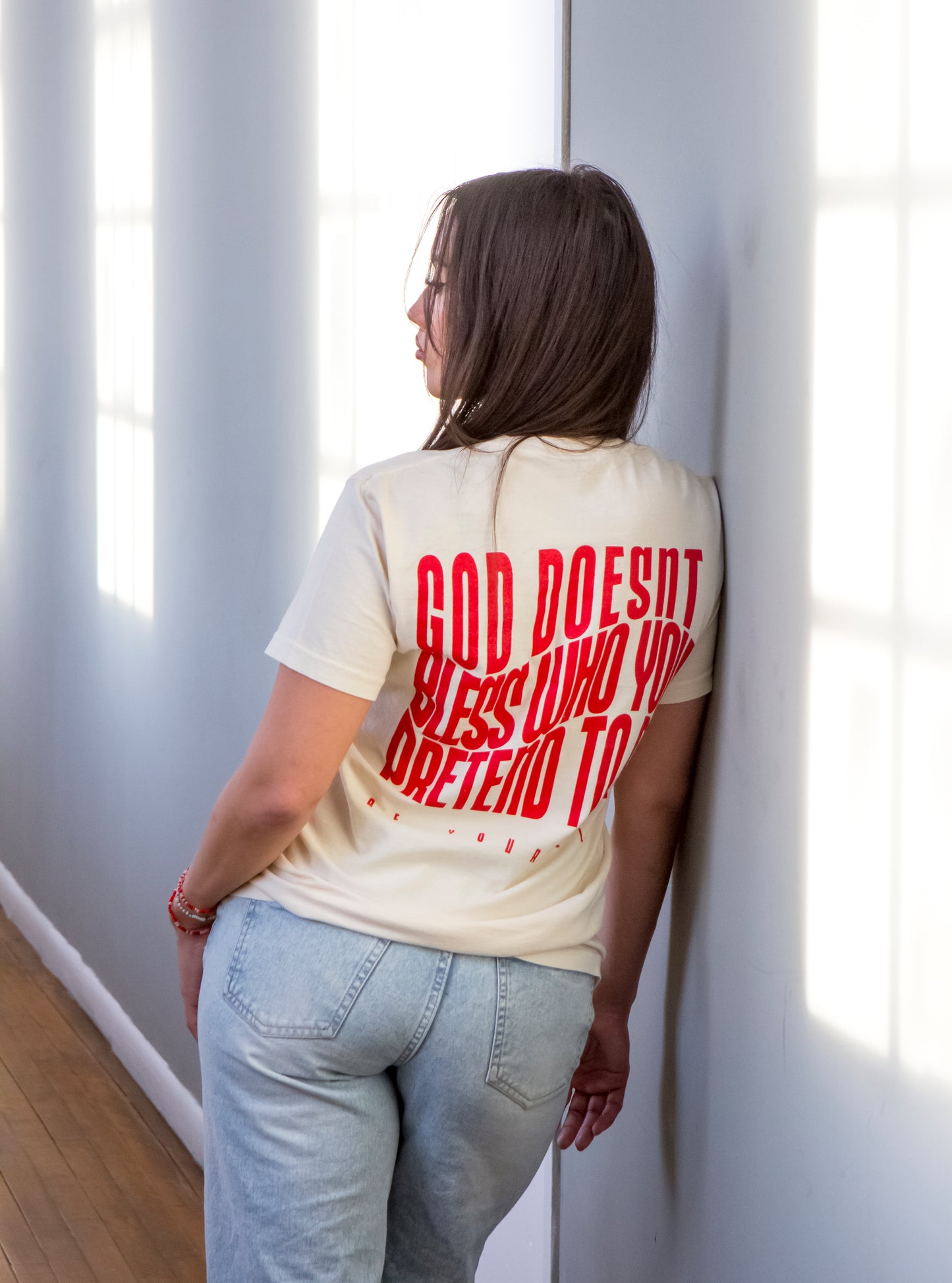 No pretending Tee (Ivory)